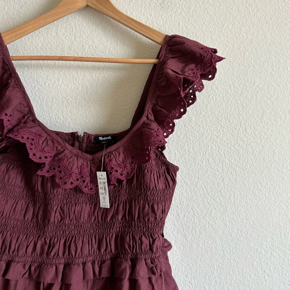 Madewell Burgundy Midi Dress - Picture 6 of 11